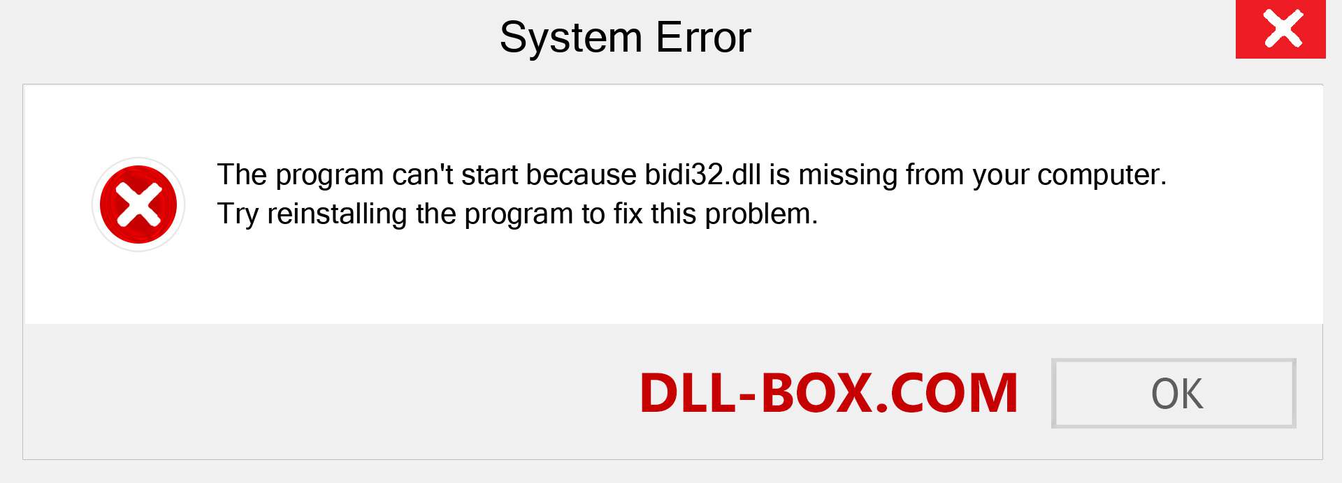  bidi32.dll file is missing?. Download for Windows 7, 8, 10 - Fix  bidi32 dll Missing Error on Windows, photos, images